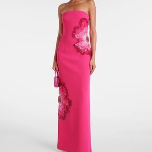 Layana embellished strapless gown